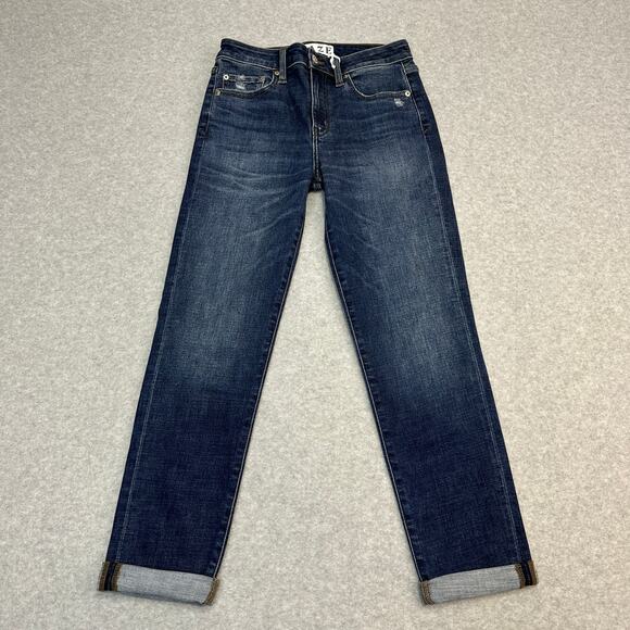 Daze Denim Jean SZ 26 Dark Wash Bestie Repreve Lovergirl Mid Rise Roller Stretch - Picture 2 of 16
